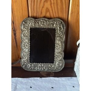Vintage Antique Repousse Picture Photo Frame Silver Tin? Read Description